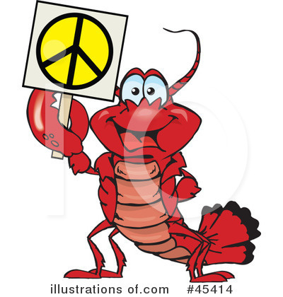 Lobster Clipart #45414 by Dennis Holmes Designs