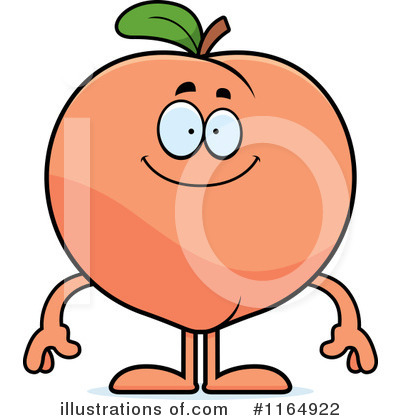 Royalty-Free (RF) Peach Clipart Illustration by Cory Thoman - Stock Sample #1164922