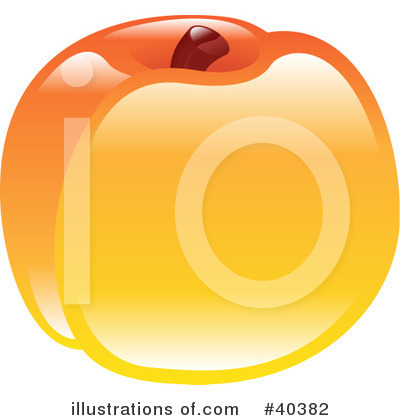 Royalty-Free (RF) Peach Clipart Illustration by AtStockIllustration - Stock Sample #40382