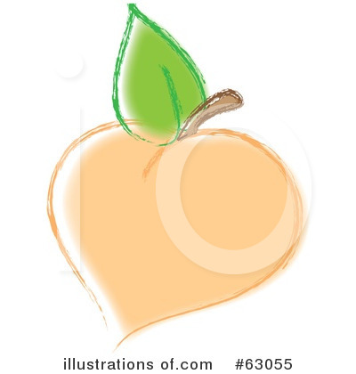 Royalty-Free (RF) Peach Clipart Illustration by Rosie Piter - Stock Sample #63055