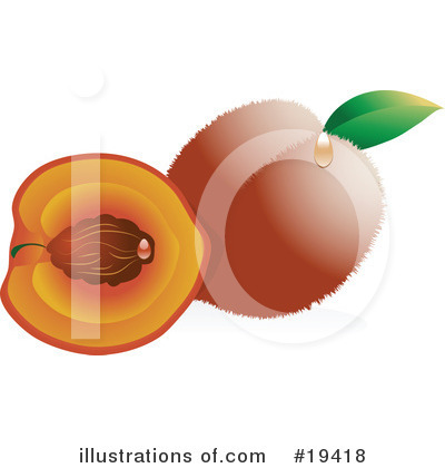 Royalty-Free (RF) Peaches Clipart Illustration by Vitmary Rodriguez - Stock Sample #19418