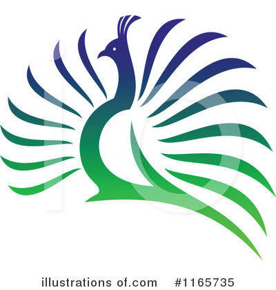 Royalty-Free (RF) Peacock Clipart Illustration by Vector Tradition SM - Stock Sample #1165735