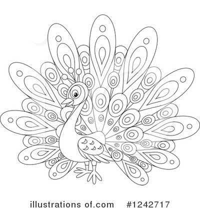 Peacock Clipart #1242717 by Alex Bannykh
