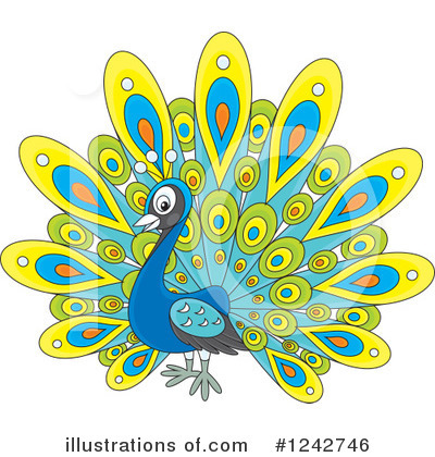 Peacock Clipart #1242746 by Alex Bannykh