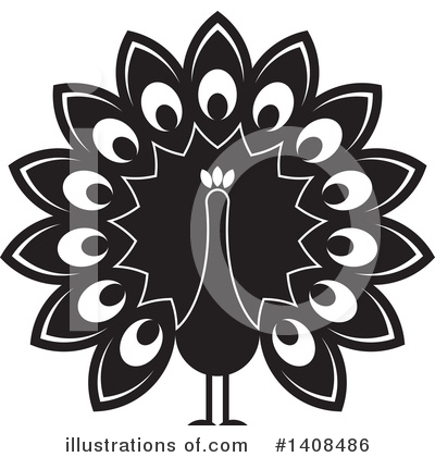 Royalty-Free (RF) Peacock Clipart Illustration by Lal Perera - Stock Sample #1408486
