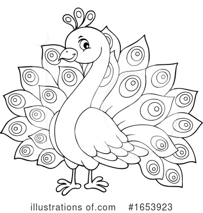 Royalty-Free (RF) Peacock Clipart Illustration by visekart - Stock Sample #1653923