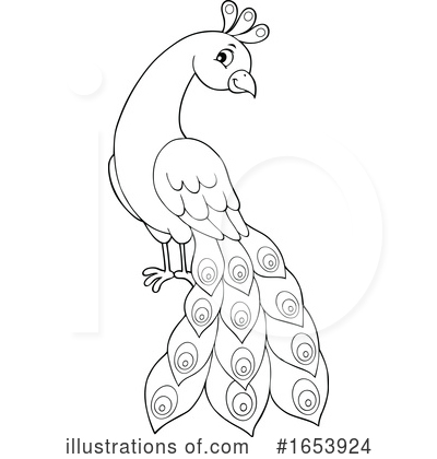 Royalty-Free (RF) Peacock Clipart Illustration by visekart - Stock Sample #1653924