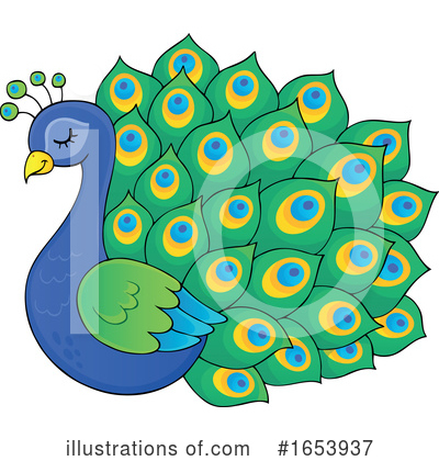 Peacock Clipart #1653937 by visekart