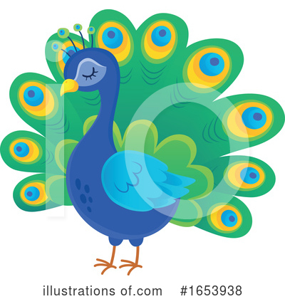 Peacock Clipart #1653938 by visekart