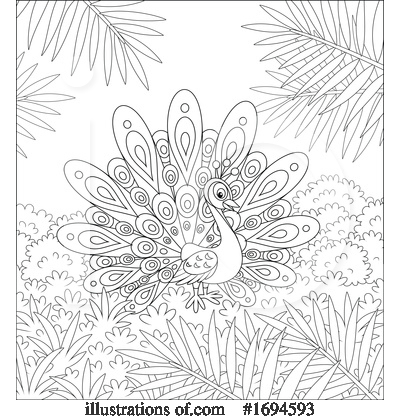 Royalty-Free (RF) Peacock Clipart Illustration by Alex Bannykh - Stock Sample #1694593