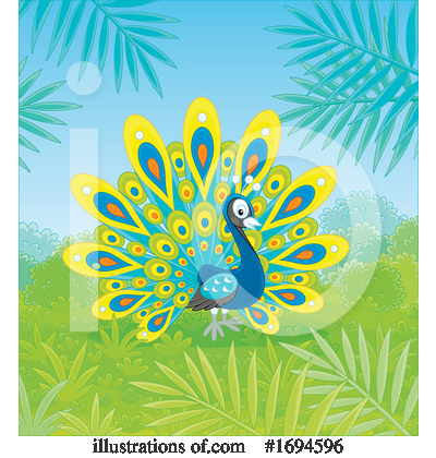 Royalty-Free (RF) Peacock Clipart Illustration by Alex Bannykh - Stock Sample #1694596