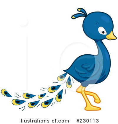 Royalty-Free (RF) Peacock Clipart Illustration by BNP Design Studio - Stock Sample #230113