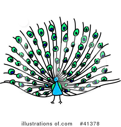 Royalty-Free (RF) Peacock Clipart Illustration by Prawny - Stock Sample #41378