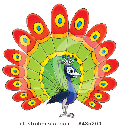 Royalty-Free (RF) Peacock Clipart Illustration by Alex Bannykh - Stock Sample #435200