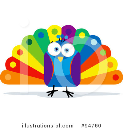 Royalty-Free (RF) Peacock Clipart Illustration by Qiun - Stock Sample #94760