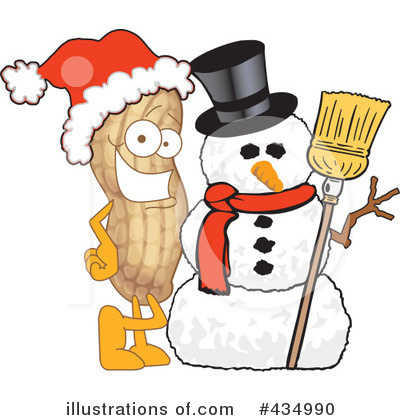 Royalty-Free (RF) Peanut Character Clipart Illustration by Mascot Junction - Stock Sample #434990