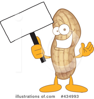 Royalty-Free (RF) Peanut Character Clipart Illustration by Mascot Junction - Stock Sample #434993
