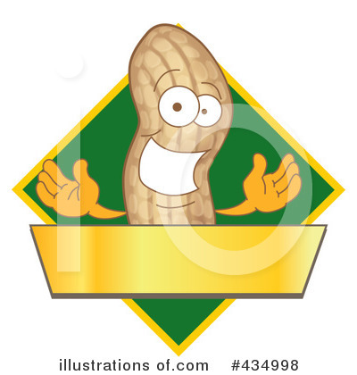 Royalty-Free (RF) Peanut Character Clipart Illustration by Mascot Junction - Stock Sample #434998