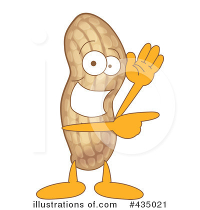 Royalty-Free (RF) Peanut Character Clipart Illustration by Mascot Junction - Stock Sample #435021