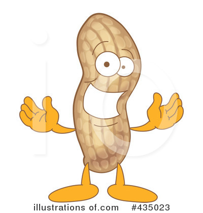 Royalty-Free (RF) Peanut Character Clipart Illustration by Mascot Junction - Stock Sample #435023