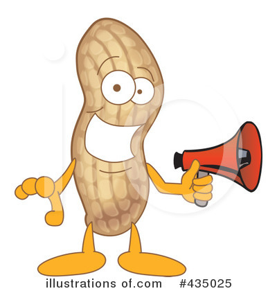 Royalty-Free (RF) Peanut Character Clipart Illustration by Mascot Junction - Stock Sample #435025