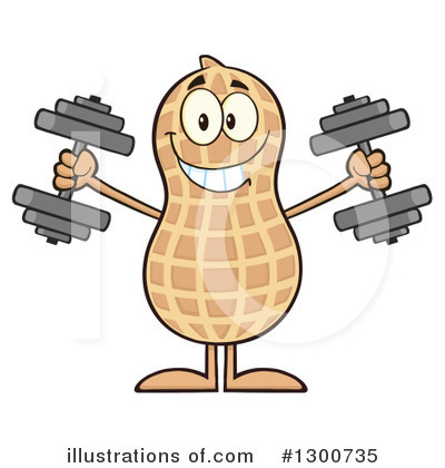 Royalty-Free (RF) Peanut Clipart Illustration by Hit Toon - Stock Sample #1300735