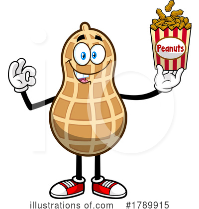 Peanut Character Clipart #1789915 by Hit Toon
