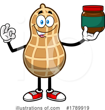 Peanut Character Clipart #1789919 by Hit Toon