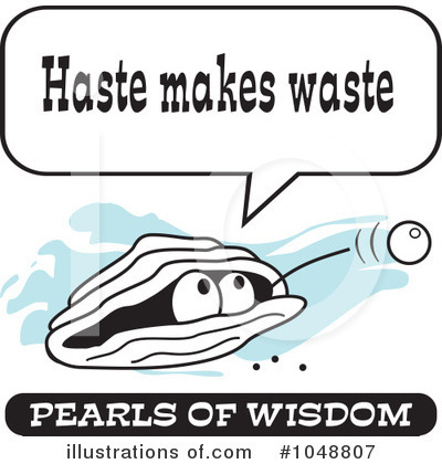 Royalty-Free (RF) Pearls Of Wisdom Clipart Illustration by Johnny Sajem - Stock Sample #1048807