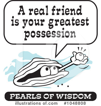 Royalty-Free (RF) Pearls Of Wisdom Clipart Illustration by Johnny Sajem - Stock Sample #1048808