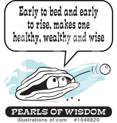 Royalty-Free (RF) Pearls Of Wisdom Clipart Illustration by Johnny Sajem - Stock Sample #1048820