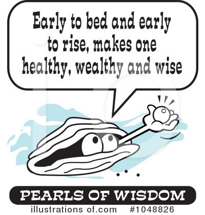 Royalty-Free (RF) Pearls Of Wisdom Clipart Illustration by Johnny Sajem - Stock Sample #1048826