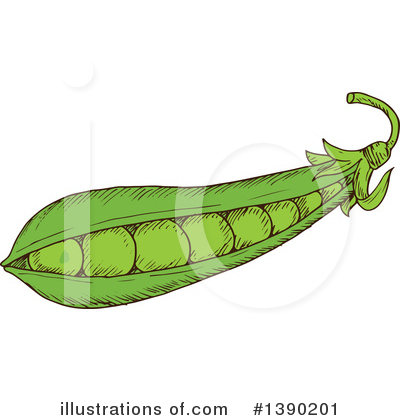 Royalty-Free (RF) Peas Clipart Illustration by Vector Tradition SM - Stock Sample #1390201