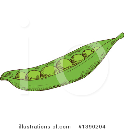 Royalty-Free (RF) Peas Clipart Illustration by Vector Tradition SM - Stock Sample #1390204