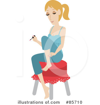 Royalty-Free (RF) Pedicure Clipart Illustration by Rosie Piter - Stock Sample #85710
