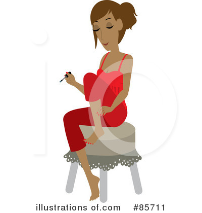 Royalty-Free (RF) Pedicure Clipart Illustration by Rosie Piter - Stock Sample #85711