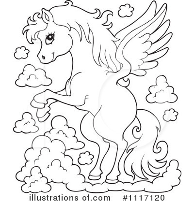Royalty-Free (RF) Pegasus Clipart Illustration by visekart - Stock Sample #1117120