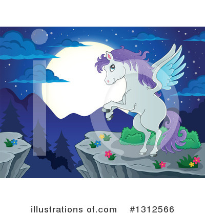 Royalty-Free (RF) Pegasus Clipart Illustration by visekart - Stock Sample #1312566