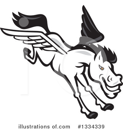 Royalty-Free (RF) Pegasus Clipart Illustration by patrimonio - Stock Sample #1334339