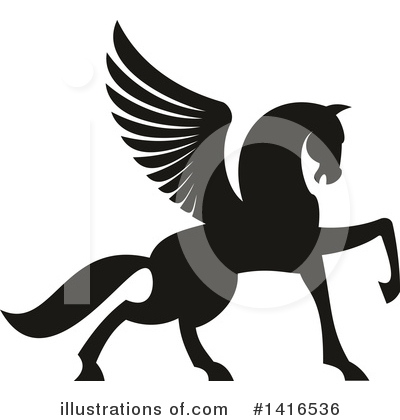 Royalty-Free (RF) Pegasus Clipart Illustration by Vector Tradition SM - Stock Sample #1416536