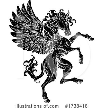 Pegasus Clipart #1738418 by AtStockIllustration
