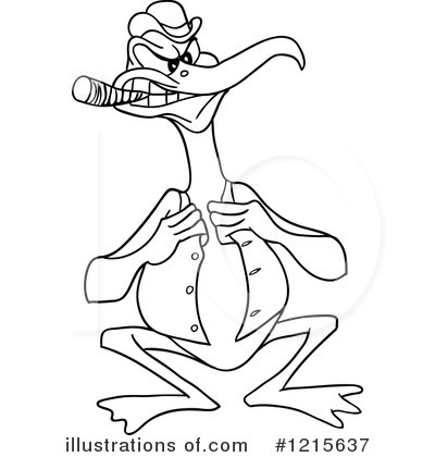 Royalty-Free (RF) Pelican Clipart Illustration by LaffToon - Stock Sample #1215637