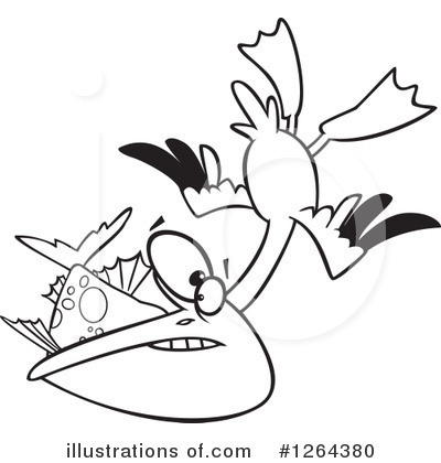 Royalty-Free (RF) Pelican Clipart Illustration by toonaday - Stock Sample #1264380