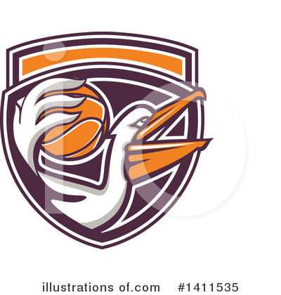 Royalty-Free (RF) Pelican Clipart Illustration by patrimonio - Stock Sample #1411535