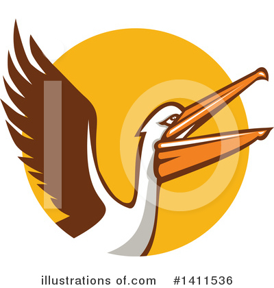 Royalty-Free (RF) Pelican Clipart Illustration by patrimonio - Stock Sample #1411536