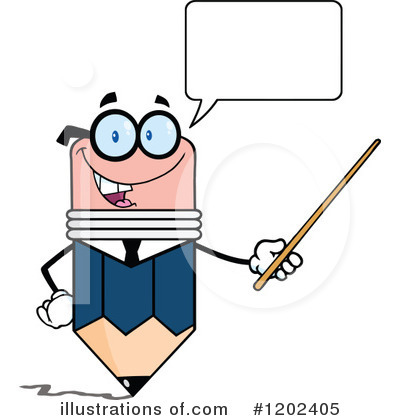 Pencil Character Clipart #1202405 by Hit Toon