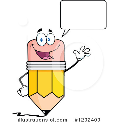 Pencil Character Clipart #1202409 by Hit Toon