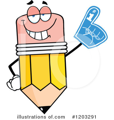 Pencil Character Clipart #1203291 by Hit Toon