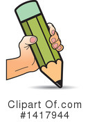 Pencil Clipart #1417944 by Lal Perera