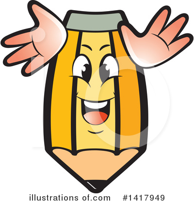 Pencils Clipart #1417949 by Lal Perera